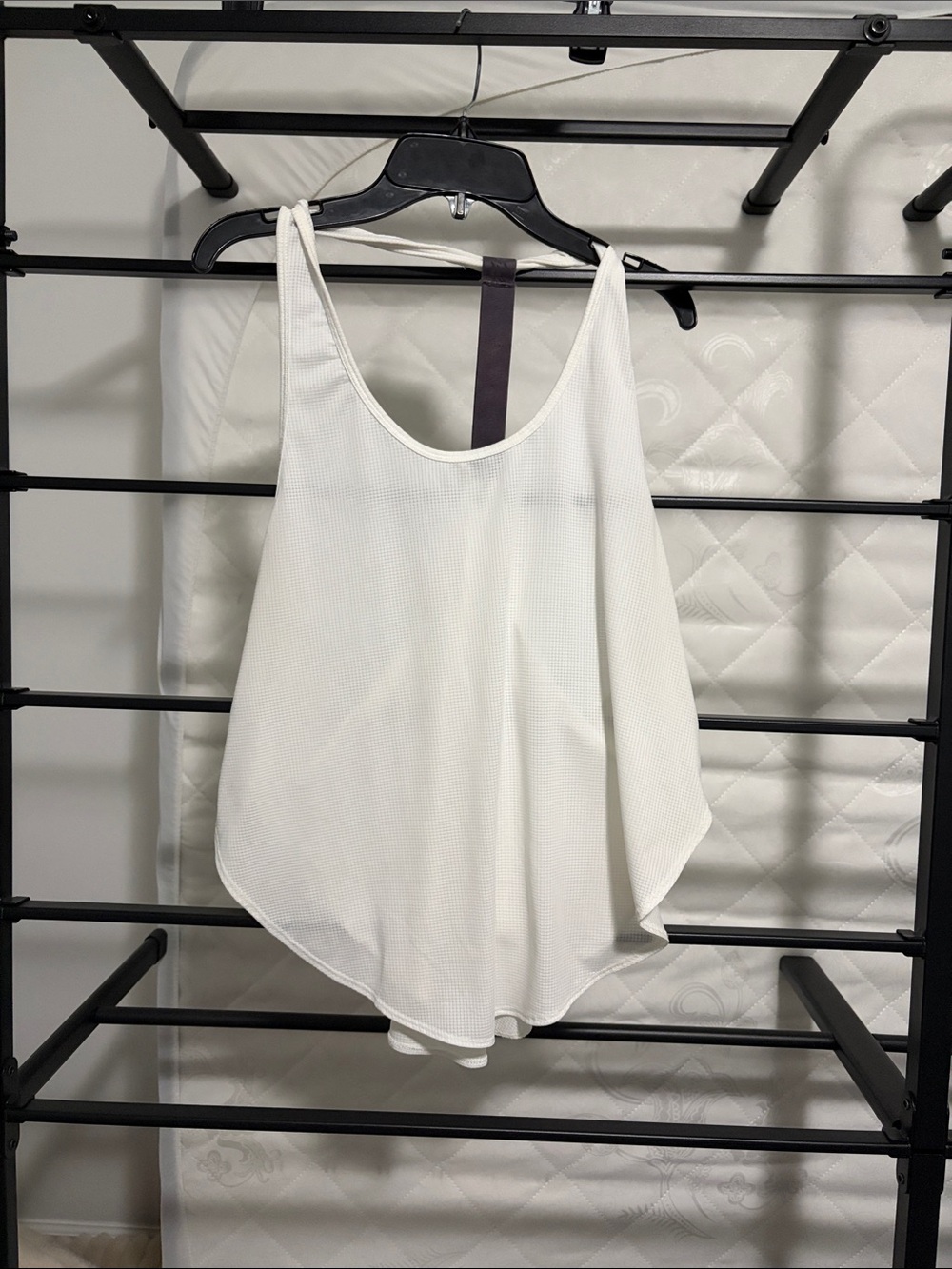 Fabletics White Scoop-Back Athletic Tank